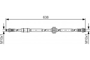 Bosch Ελαστικός Σωλήνας Φρένων - 1 987 481 399