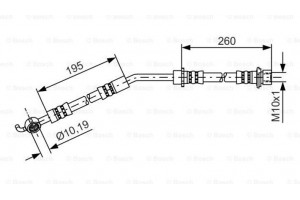 Bosch Ελαστικός Σωλήνας Φρένων - 1 987 481 408