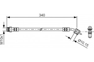 Bosch Ελαστικός Σωλήνας Φρένων - 1 987 481 424