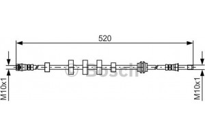 Bosch Ελαστικός Σωλήνας Φρένων - 1 987 481 431