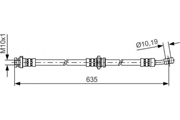 Bosch Ελαστικός Σωλήνας Φρένων - 1 987 481 433