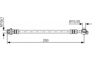 Bosch Ελαστικός Σωλήνας Φρένων - 1 987 481 435