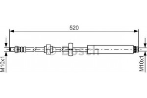Bosch Ελαστικός Σωλήνας Φρένων - 1 987 481 436