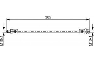 Bosch Ελαστικός Σωλήνας Φρένων - 1 987 481 442