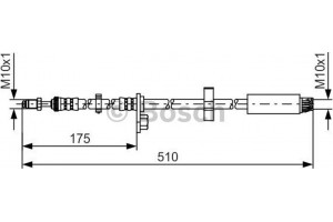Bosch Ελαστικός Σωλήνας Φρένων - 1 987 481 453