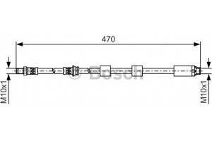 Bosch Ελαστικός Σωλήνας Φρένων - 1 987 481 481