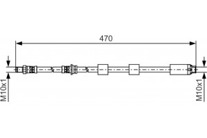 Bosch Ελαστικός Σωλήνας Φρένων - 1 987 481 481