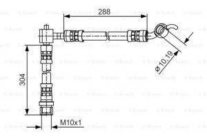 Bosch Ελαστικός Σωλήνας Φρένων - 1 987 481 485