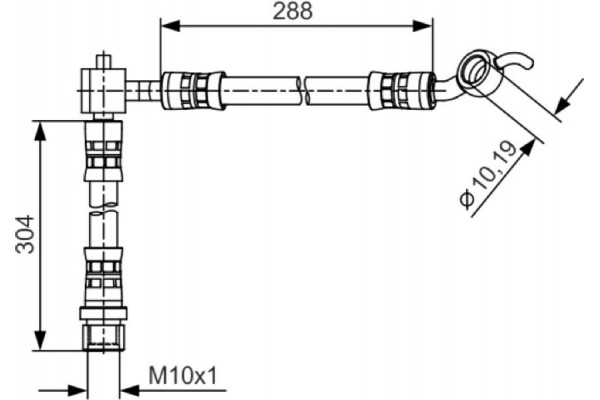 Bosch Ελαστικός Σωλήνας Φρένων - 1 987 481 485 Bosch Ελαστικός Σωλήνας Φρένων - 1 987 481 485