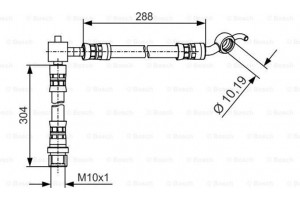 Bosch Ελαστικός Σωλήνας Φρένων - 1 987 481 486