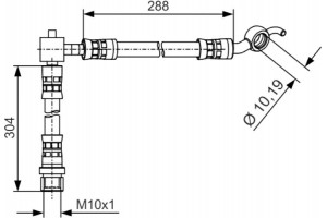 Bosch Ελαστικός Σωλήνας Φρένων - 1 987 481 486