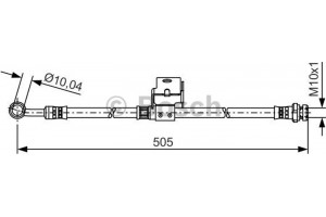 Bosch Ελαστικός Σωλήνας Φρένων - 1 987 481 506