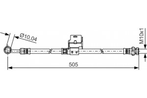 Bosch Ελαστικός Σωλήνας Φρένων - 1 987 481 506