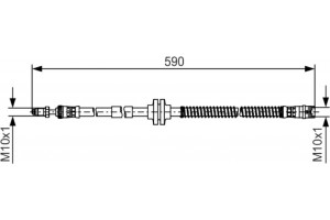 Bosch Ελαστικός Σωλήνας Φρένων - 1 987 481 516