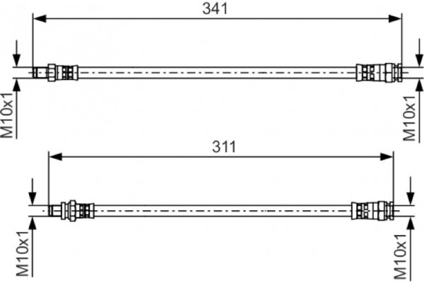 Bosch Ελαστικός Σωλήνας Φρένων - 1 987 481 525