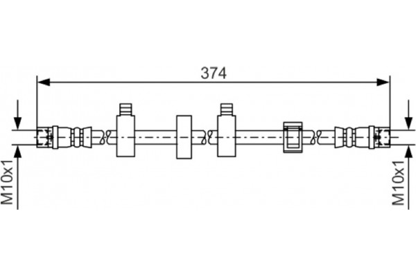 Bosch Ελαστικός Σωλήνας Φρένων - 1 987 481 539