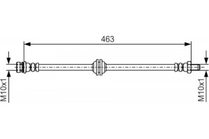 Bosch Ελαστικός Σωλήνας Φρένων - 1 987 481 544