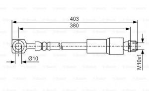 Bosch Ελαστικός Σωλήνας Φρένων - 1 987 481 545