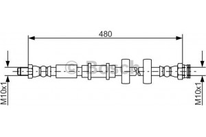 Bosch Ελαστικός Σωλήνας Φρένων - 1 987 481 552