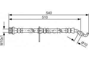 Bosch Ελαστικός Σωλήνας Φρένων - 1 987 481 560