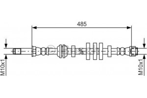 Bosch Ελαστικός Σωλήνας Φρένων - 1 987 481 568