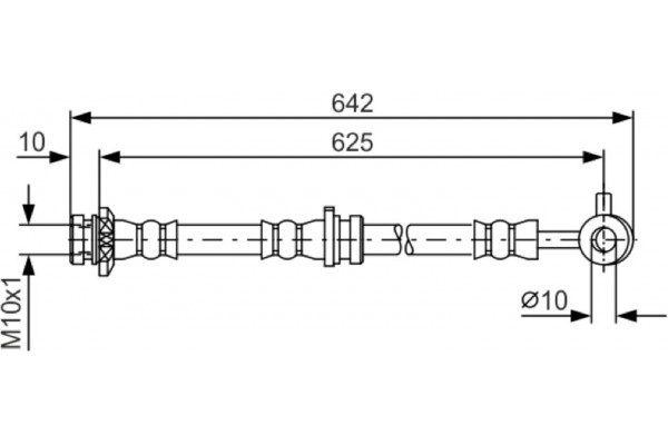 Bosch Ελαστικός Σωλήνας Φρένων - 1 987 481 573