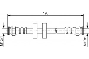 Bosch Ελαστικός Σωλήνας Φρένων - 1 987 481 581