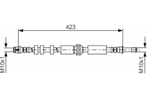 Bosch Ελαστικός Σωλήνας Φρένων - 1 987 481 601