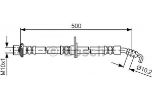 Bosch Ελαστικός Σωλήνας Φρένων - 1 987 481 614