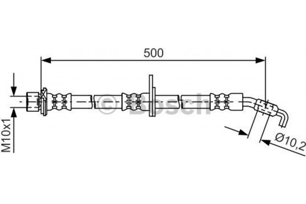 Bosch Ελαστικός Σωλήνας Φρένων - 1 987 481 614