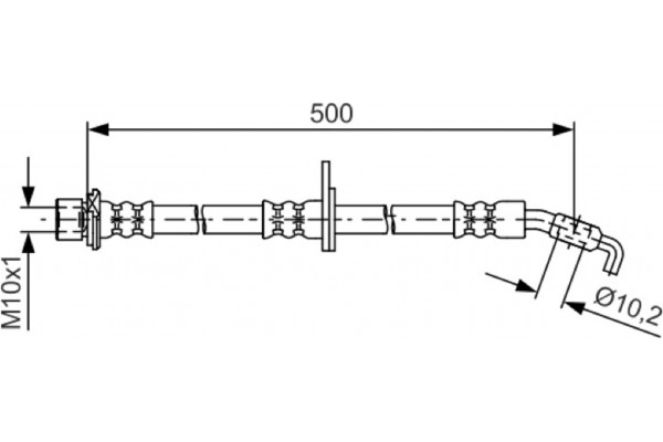 Bosch Ελαστικός Σωλήνας Φρένων - 1 987 481 614