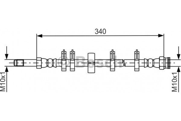 Bosch Ελαστικός Σωλήνας Φρένων - 1 987 481 667