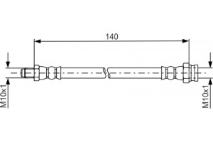 Bosch Ελαστικός Σωλήνας Φρένων - 1 987 481 669