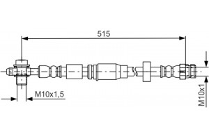 Bosch Ελαστικός Σωλήνας Φρένων - 1 987 481 673