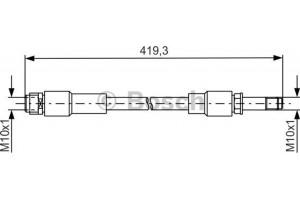 Bosch Ελαστικός Σωλήνας Φρένων - 1 987 481 674