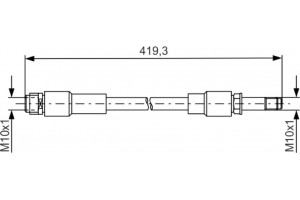 Bosch Ελαστικός Σωλήνας Φρένων - 1 987 481 674