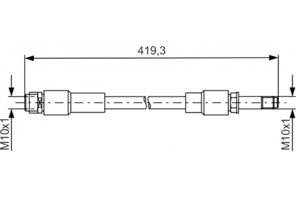 Bosch Ελαστικός Σωλήνας Φρένων - 1 987 481 674