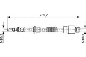Bosch Ελαστικός Σωλήνας Φρένων - 1 987 481 677
