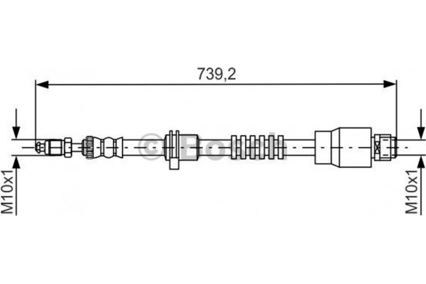 Bosch Ελαστικός Σωλήνας Φρένων - 1 987 481 677