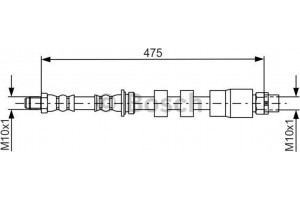 Bosch Ελαστικός Σωλήνας Φρένων - 1 987 481 678