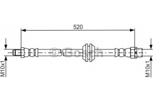 Bosch Ελαστικός Σωλήνας Φρένων - 1 987 481 680