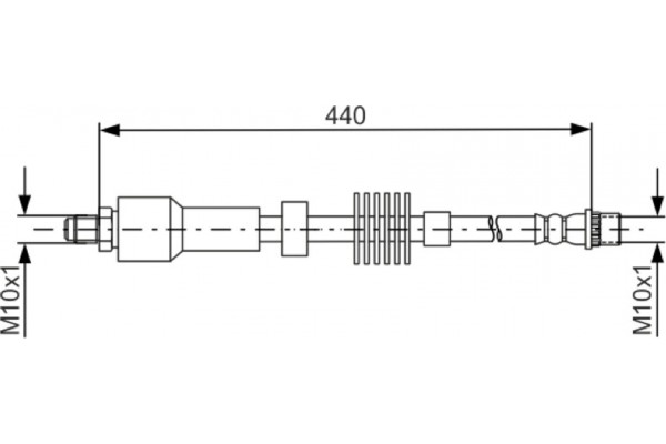 Bosch Ελαστικός Σωλήνας Φρένων - 1 987 481 688
