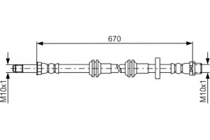 Bosch Ελαστικός Σωλήνας Φρένων - 1 987 481 689