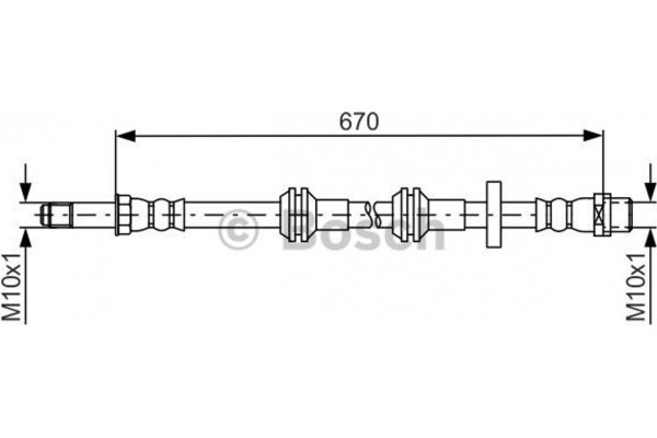 Bosch Ελαστικός Σωλήνας Φρένων - 1 987 481 689