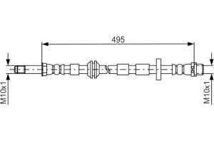 Bosch Ελαστικός Σωλήνας Φρένων - 1 987 481 692