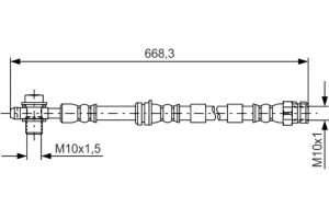 Bosch Ελαστικός Σωλήνας Φρένων - 1 987 481 693
