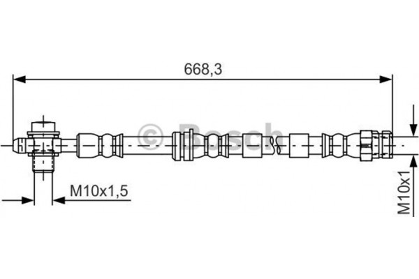 Bosch Ελαστικός Σωλήνας Φρένων - 1 987 481 693