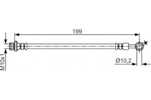 Bosch Ελαστικός Σωλήνας Φρένων - 1 987 481 699