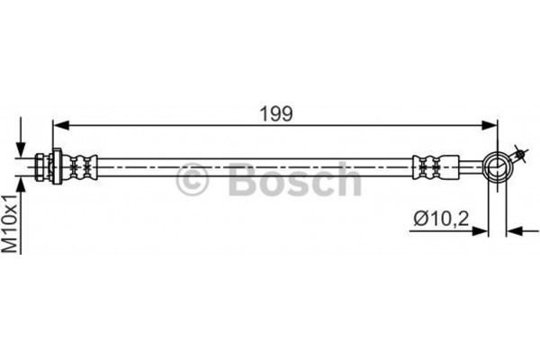 Bosch Ελαστικός Σωλήνας Φρένων - 1 987 481 699