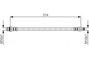 Bosch Ελαστικός Σωλήνας Φρένων - 1 987 481 718